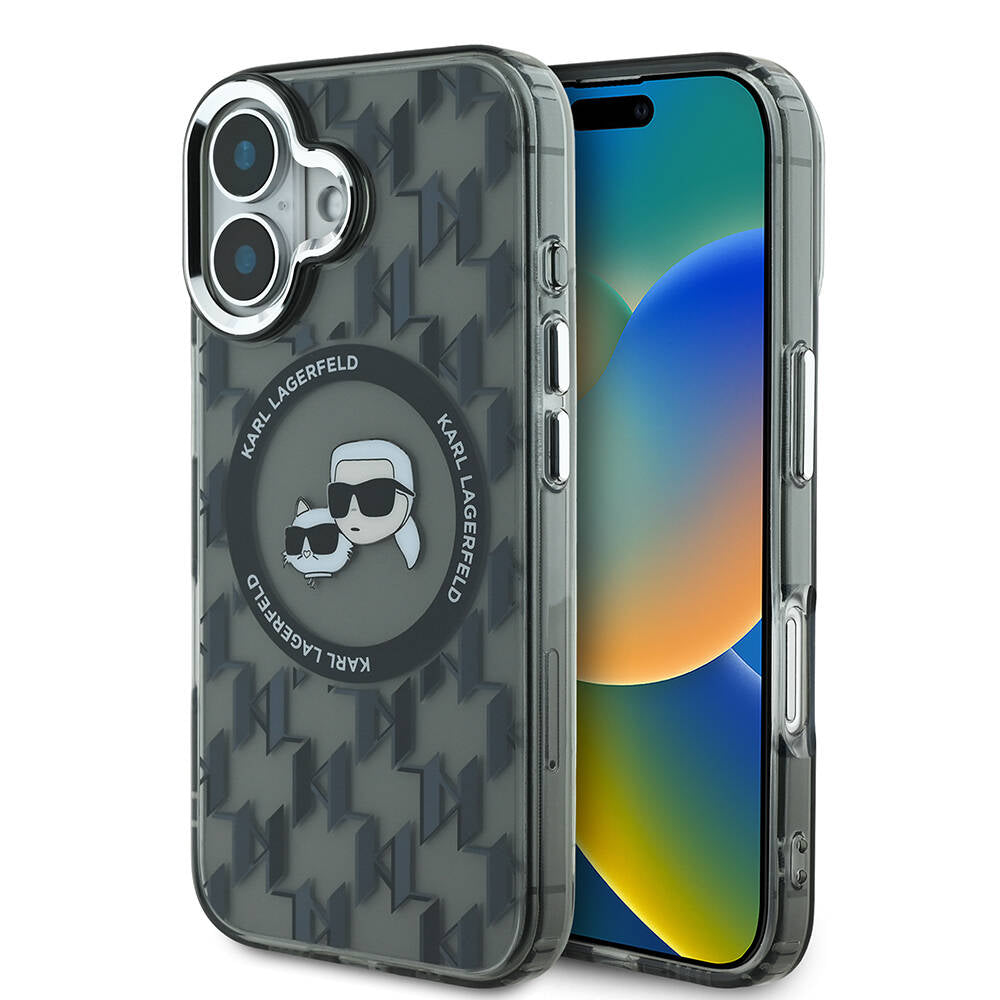 Karl Lagerfeld iPhone 16 Orjinal Lisanslı Magsafe Şarj Özellikli IML Baskılı Metal Monogram KC Heads Telefon Kılıfı - 1 Karl Lagerfeld iPhone 16 Orjinal Lisanslı Magsafe Şarj Özellikli IML Baskılı Metal Monogram KC Heads Telefon Kılıfı - 1